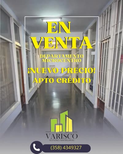 Departamento en venta en microcentro de rio cuarto