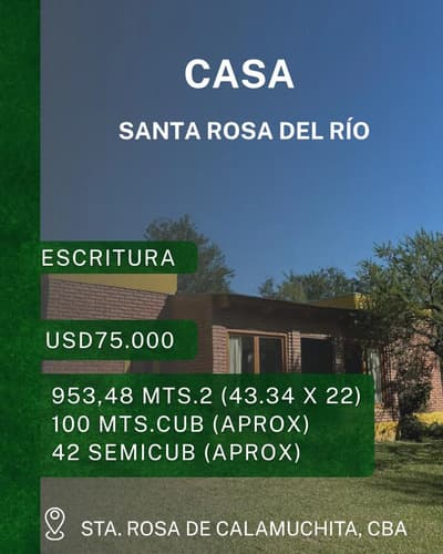 Casa santa rosa de calamuchita santa rosa del rio