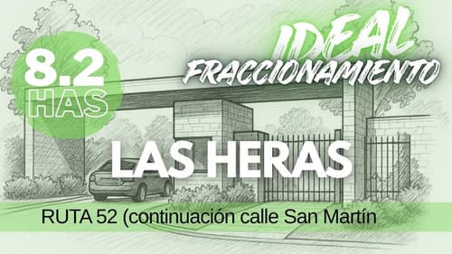 8 hectareas sobre calle san martin en las heras