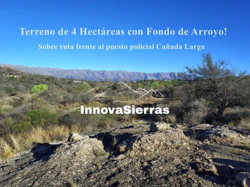 Fondo de arroyo terreno de 4 has en venta en mina clavero frente sobre ruta e 34 escritura en Mina Clavero — foto 1