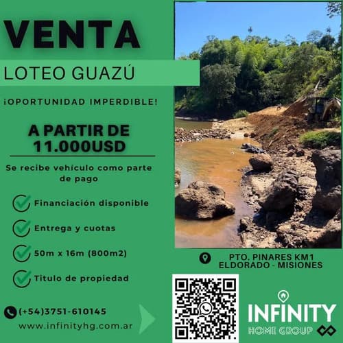 Loteo guazu eldorado misiones