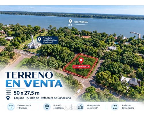 Terreno en esquina en venta en candelaria tf903 en Posadas