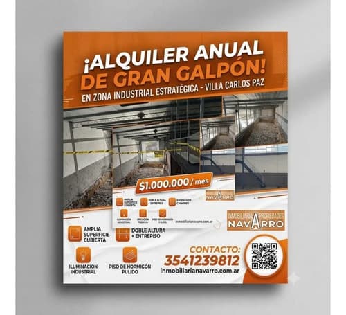 Alquiler galpon zona industrial en Villa Carlos Paz