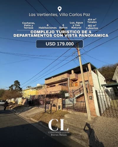 Venta complejo de 4 departamentos con vista panoramica en b las vertientes villa carlos paz en Villa Carlos Paz — foto 1