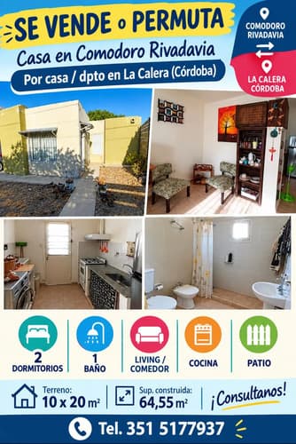 Casa de 2 dormitorios en zona norte en Comodoro Rivadavia
